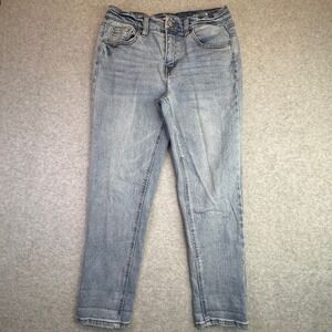 Kensie Jeans The Effortless Skinny Crop Light Wash Denim Pants Womens Size 8/29